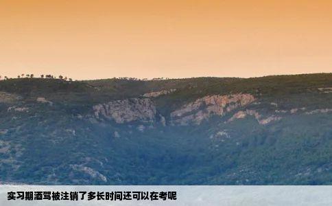 实习期酒驾被注销了多长时间还可以在考呢