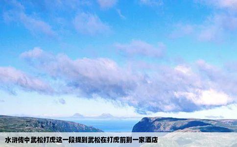 水浒传中武松打虎这一段提到武松在打虎前到一家酒店