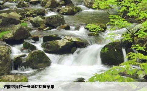 谁能给我拉一张酒店店庆菜单