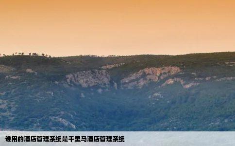 谁用的酒店管理系统是千里马酒店管理系统