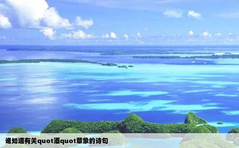 谁知道有关quot酒quot意象的诗句