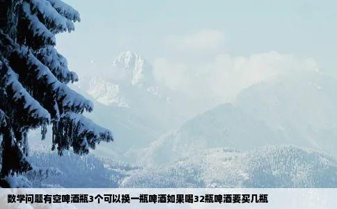 数学问题有空啤酒瓶3个可以换一瓶啤酒如果喝32瓶啤酒要买几瓶