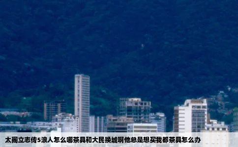 太阁立志传5浪人怎么哪茶具和大民换城啊他总是想买我都茶具怎么办