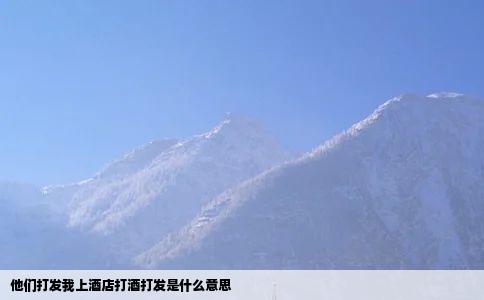 他们打发我上酒店打酒打发是什么意思