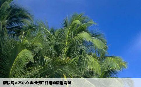 糖尿病人不小心弄出伤口能用酒精消毒吗