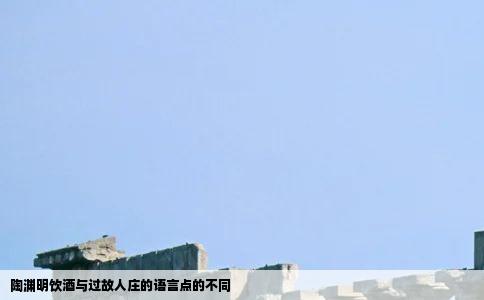 陶渊明饮酒与过故人庄的语言点的不同