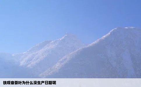 铁观音茶叶为什么没生产日期呢
