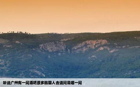 听说广州有一间酒吧很多韩国人去请问是哪一间