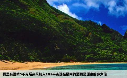 桶里有酒精5千克后来又加入105千克现在桶内的酒精是原来的多少倍