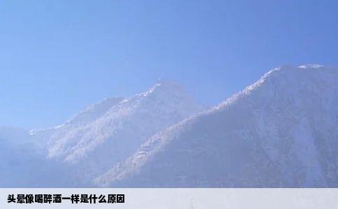 头晕像喝醉酒一样是什么原因