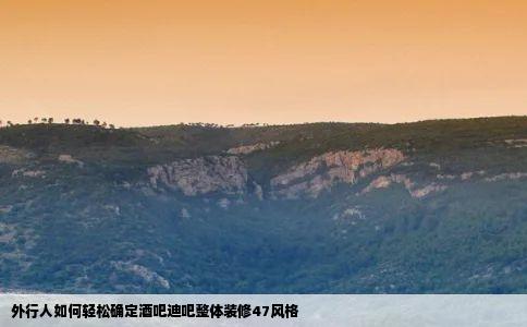 外行人如何轻松确定酒吧迪吧整体装修47风格