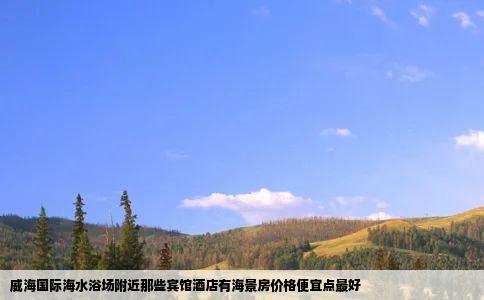 威海国际海水浴场附近那些宾馆酒店有海景房价格便宜点最好