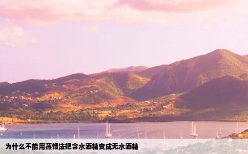 为什么不能用蒸馏法把含水酒精变成无水酒精