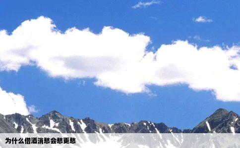 为什么借酒消愁会愁更愁