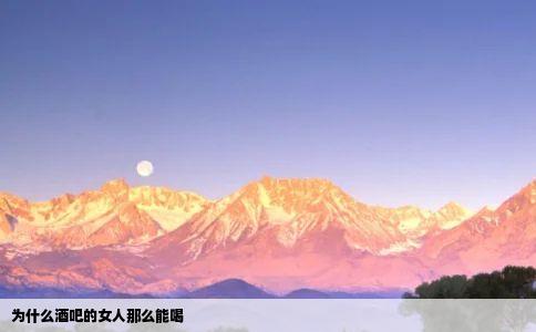 为什么酒吧的女人那么能喝