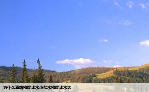 为什么酒精密度比水小盐水密度比水大