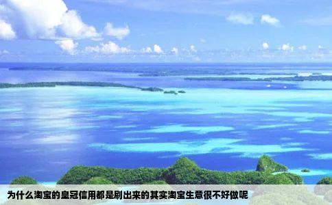 为什么淘宝的皇冠信用都是刷出来的其实淘宝生意很不好做呢