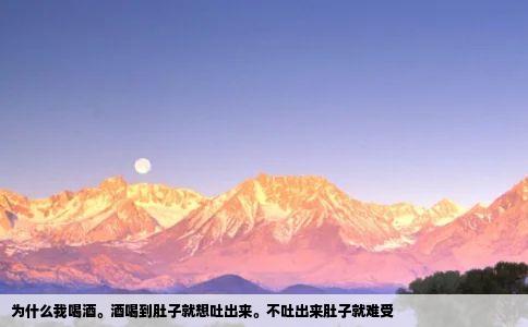 为什么我喝酒酒喝到肚子就想吐出来不吐出来肚子就难受