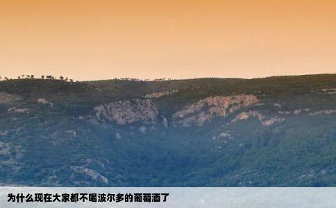 为什么现在大家都不喝波尔多的葡萄酒了