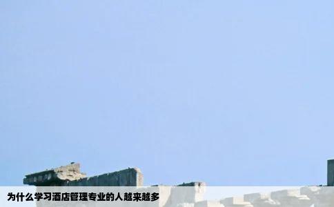 为什么学习酒店管理专业的人越来越多
