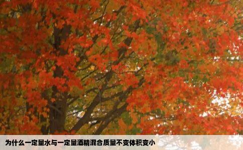 为什么一定量水与一定量酒精混合质量不变体积变小