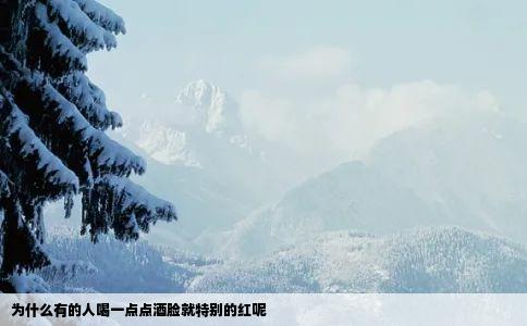 为什么有的人喝一点点酒脸就特别的红呢