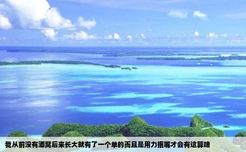我从前没有酒窝后来长大就有了一个单的而且是用力抿嘴才会有这算啥