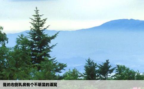 我的右侧乳房有个不明显的酒窝