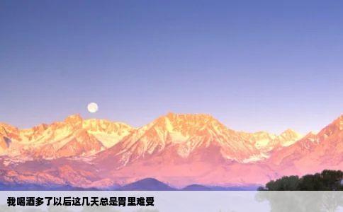 我喝酒多了以后这几天总是胃里难受