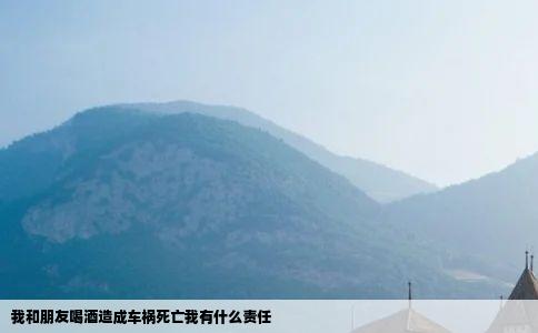 我和朋友喝酒造成车祸死亡我有什么责任