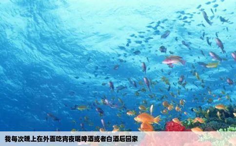 我每次晚上在外面吃宵夜喝啤酒或者白酒后回家