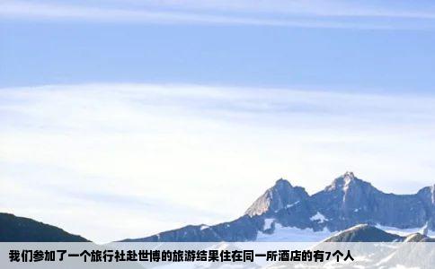 我们参加了一个旅行社赴世博的旅游结果住在同一所酒店的有7个人