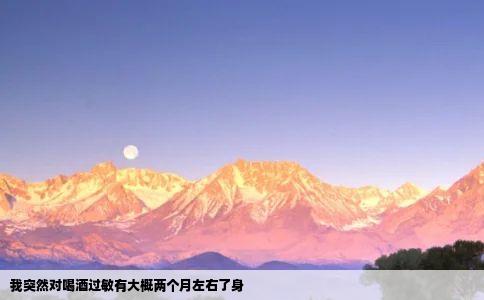 我突然对喝酒过敏有大概两个月左右了身