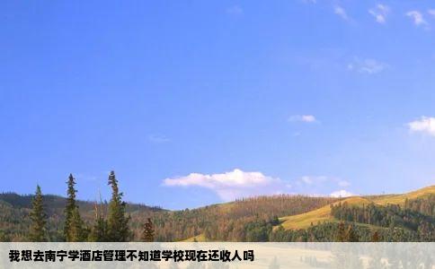我想去南宁学酒店管理不知道学校现在还收人吗
