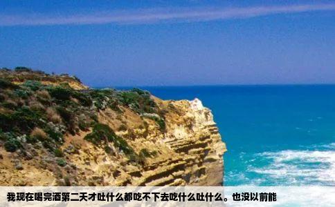 我现在喝完酒第二天才吐什么都吃不下去吃什么吐什么。也没以前能