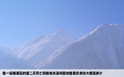 我一起喝酒后的第二天死亡和我有关系吗假如我要负责任大概是多少