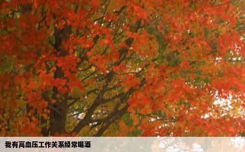 我有高血压工作关系经常喝酒