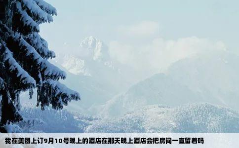 我在美团上订9月10号晚上的酒店在那天晚上酒店会把房间一直留着吗