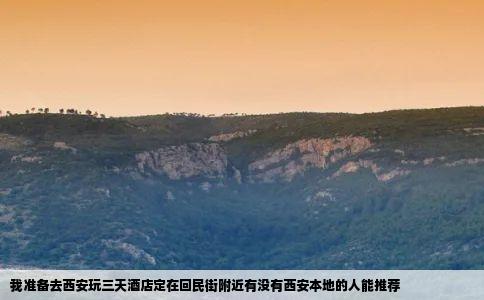 我准备去西安玩三天酒店定在回民街附近有没有西安本地的人能推荐