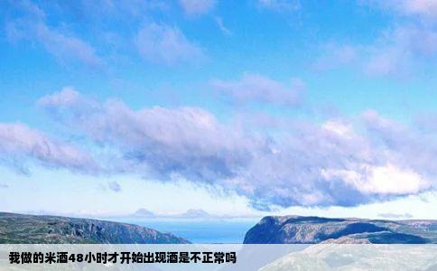 我做的米酒48小时才开始出现酒是不正常吗
