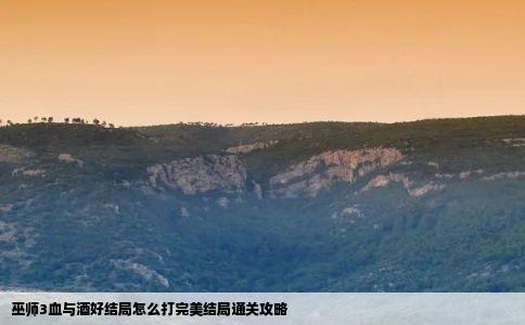 巫师3血与酒好结局怎么打完美结局通关攻略