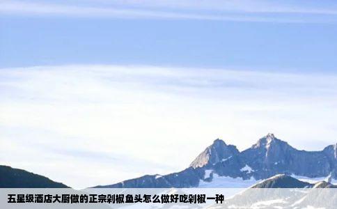 五星级酒店大厨做的正宗剁椒鱼头怎么做好吃剁椒一种