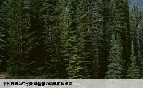 下列各选项中说明酒精作为燃料的优点是