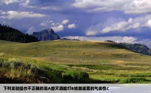 下列实验操作不正确的是A熄灭酒精灯B检查装置的气密性C