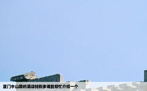厦门中山路的酒店特别多谁能帮忙介绍一个