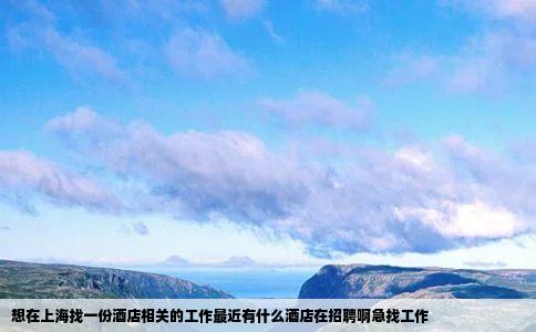 想在上海找一份酒店相关的工作最近有什么酒店在招聘啊急找工作