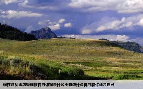 现在购买酒店管理软件的依据是什么不知道什么样的软件适合自己
