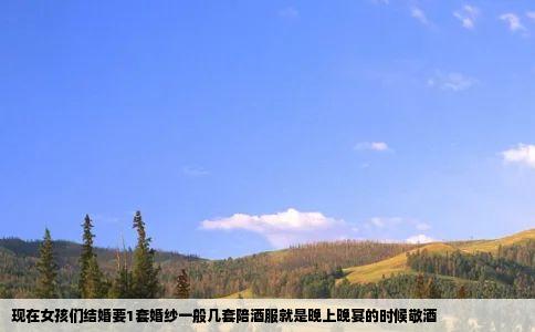 现在女孩们结婚要1套婚纱一般几套陪酒服就是晚上晚宴的时候敬酒