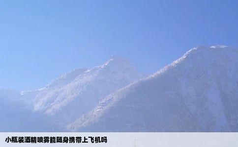 小瓶装酒精喷雾能随身携带上飞机吗