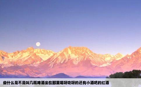些什么是不是叫几瓶啤酒坐在那里喝呀吃呀的还有小酒吧的红酒